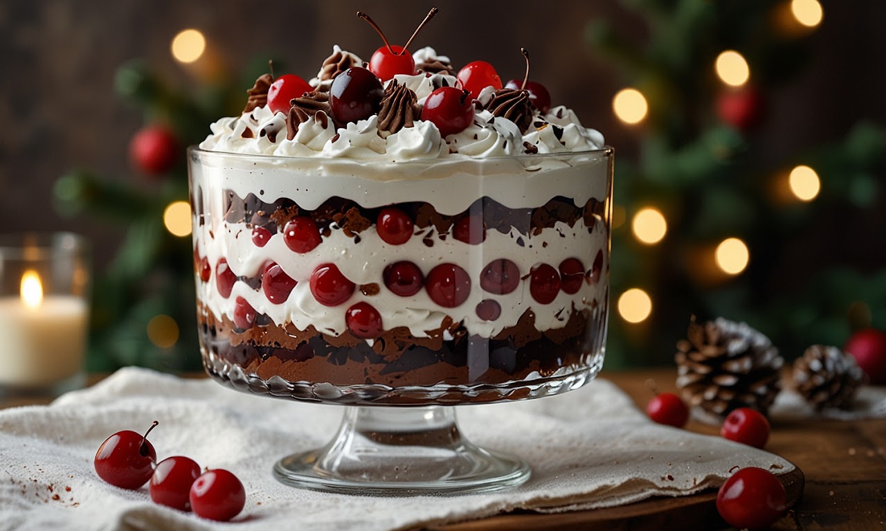 Black Forest Trifle for Christmas