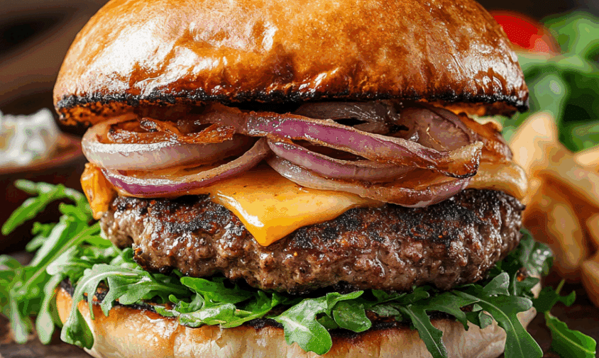 Juicy Greek Style Lamb Burgers