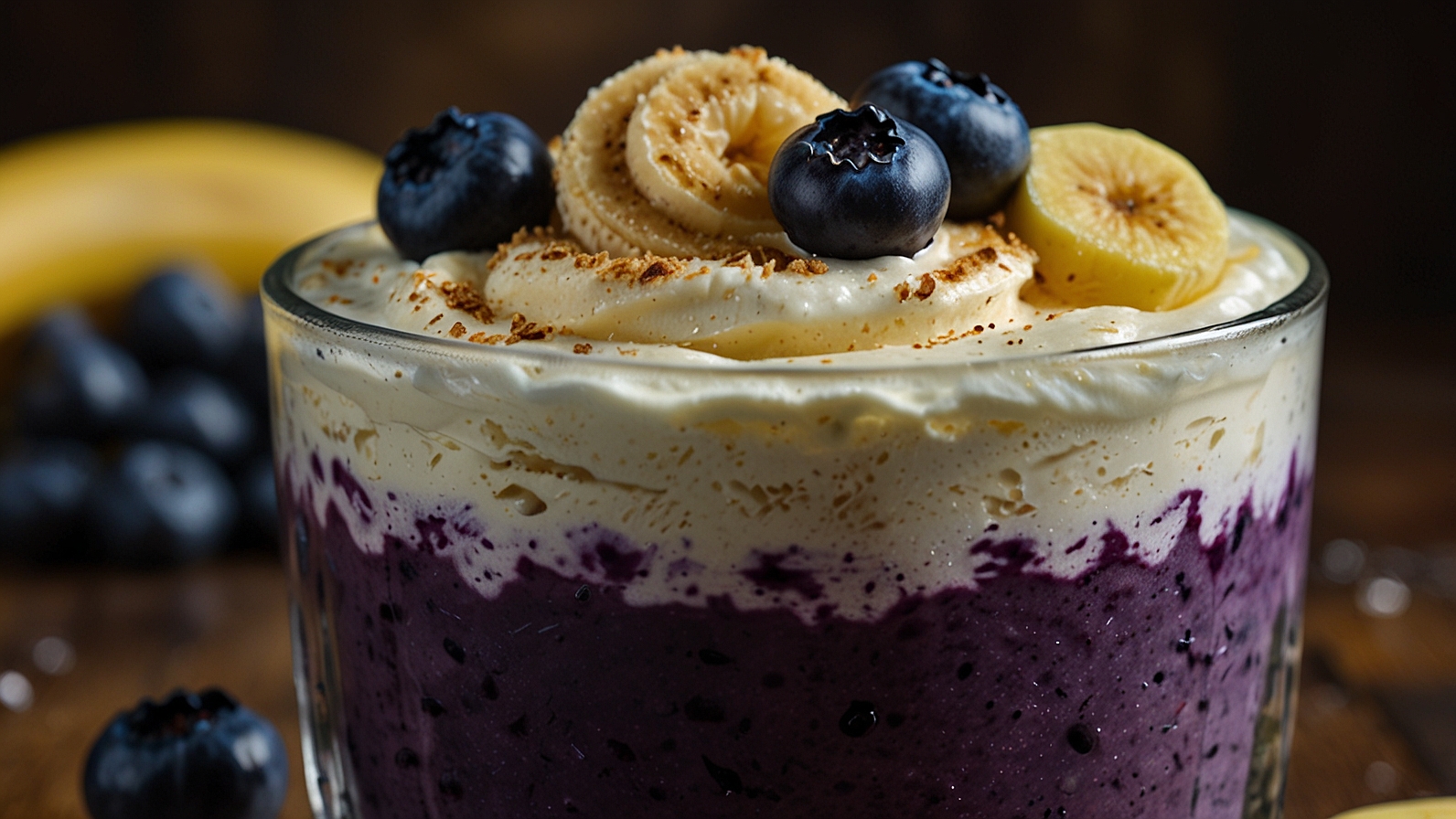 Banana Blueberry Whip Frappuccinos