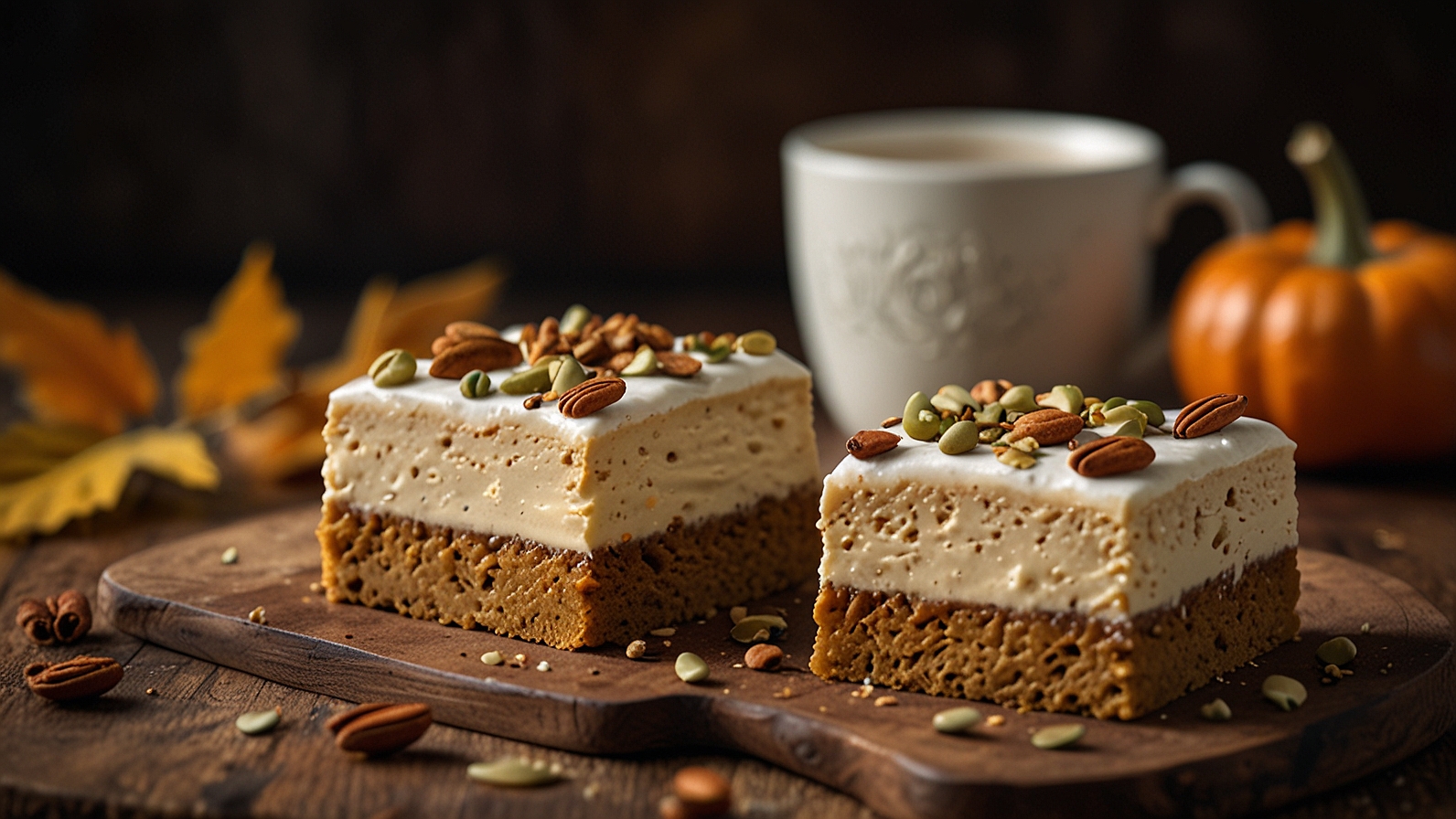 Pumpkin Bars with Cinnamon Cream Cheese