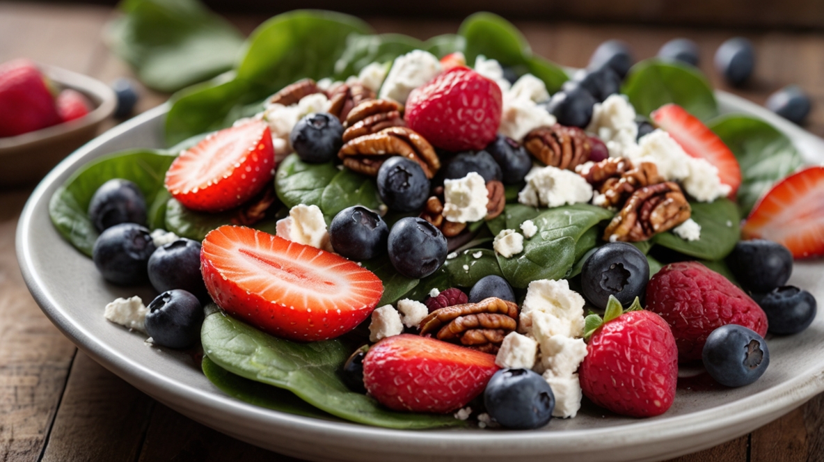 Delicious Berry Spinach Salad