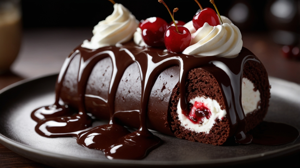 Black Forest Cake Roll
