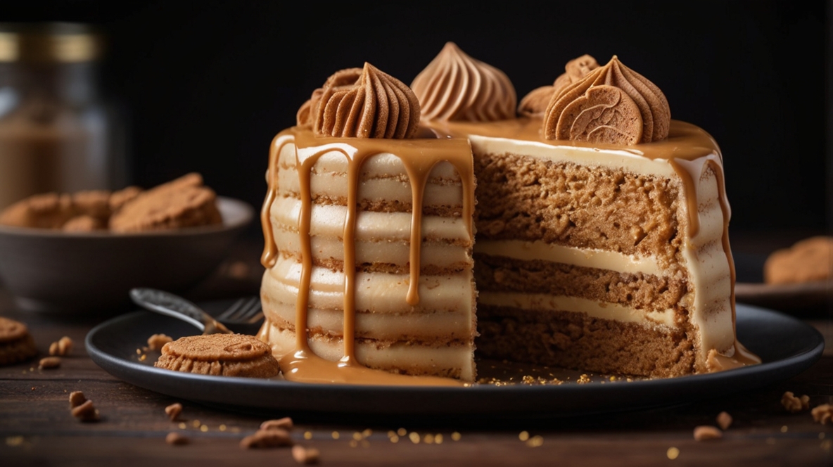 Biscoff Cookie Butter Layer Cake