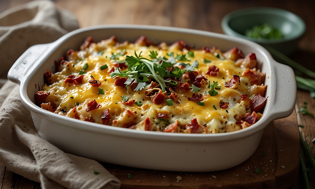 Twice Baked Potato Dump Casserole