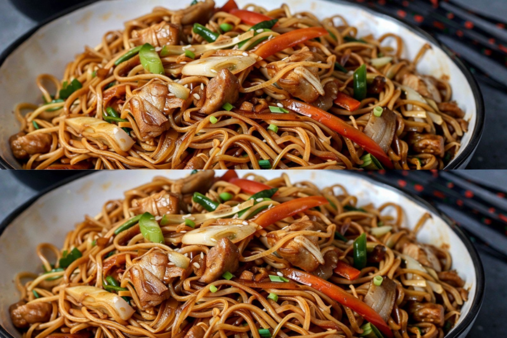 Chicken Chow Mein with the Best Chow Mein Sauce