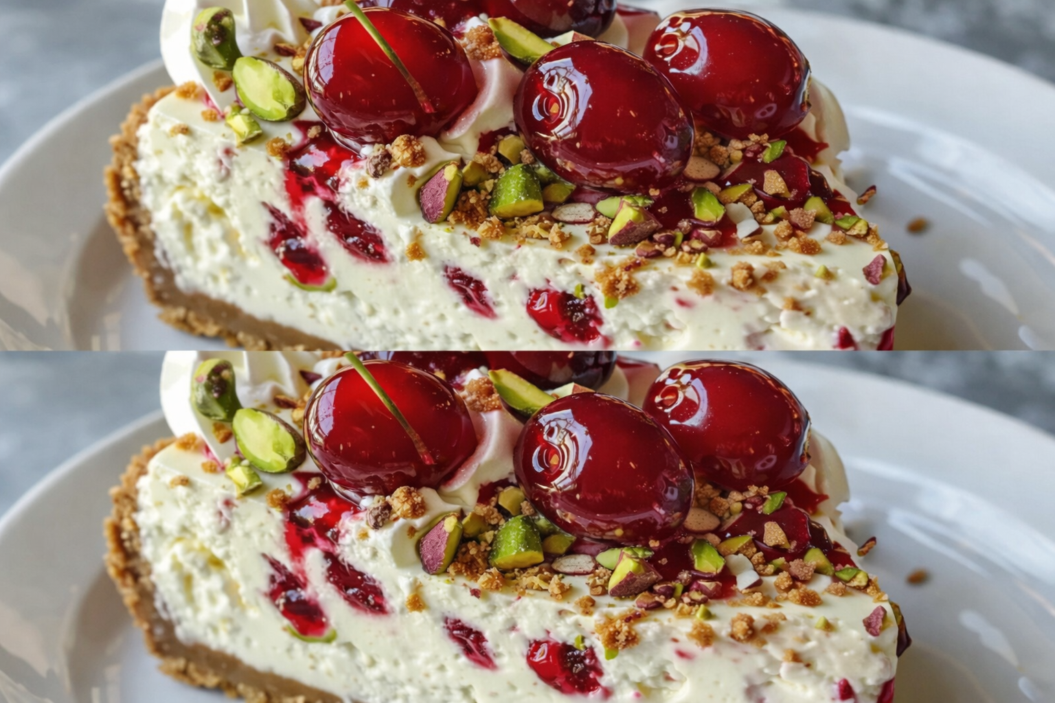 Cherry Pistachio Cheesecake Recipe