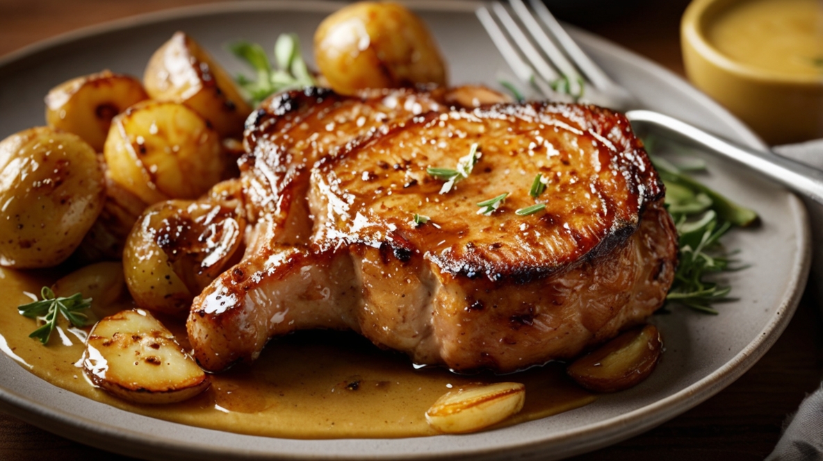 Gluten Dairy Free Honey Mustard Pork Chops
