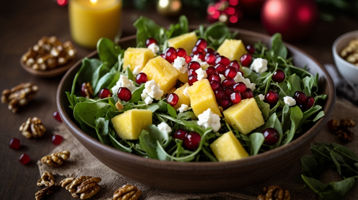 Christmas Salad With Honey Mustard Dressing