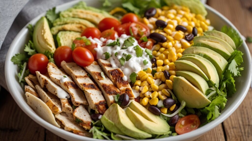 Fiesta Ranch Salad with Salsa Verde Chicken