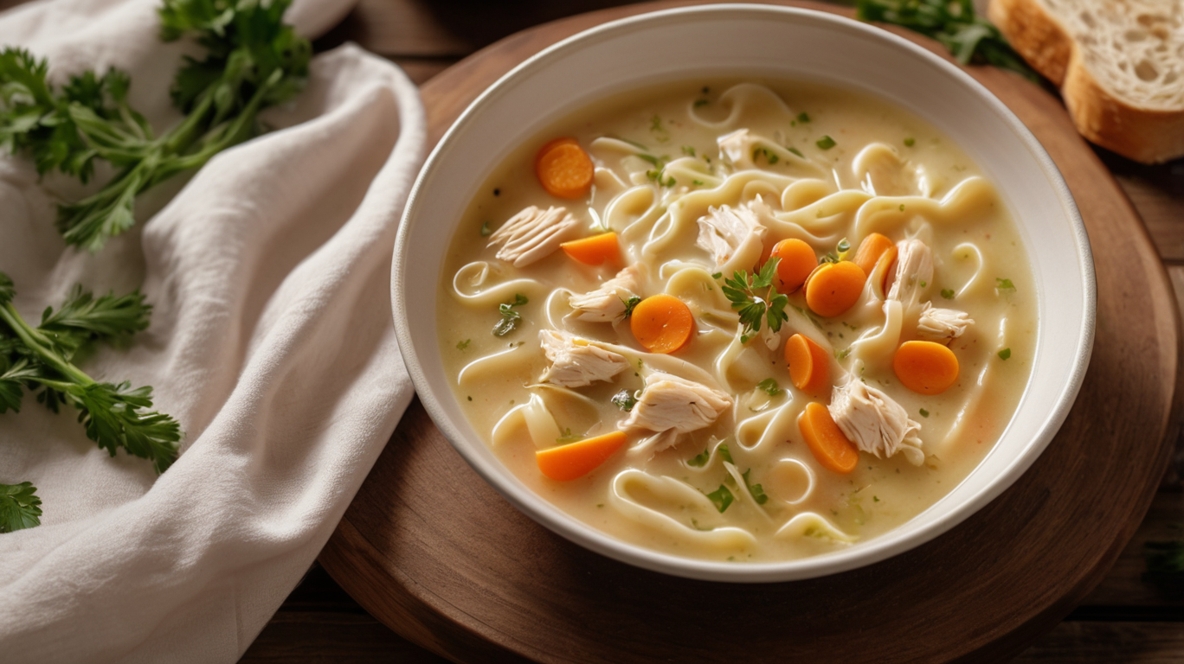 Crockpot Creamy Chicken Noodle Soup