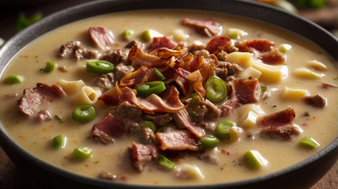 One-Pot Philly Cheesesteak Soup