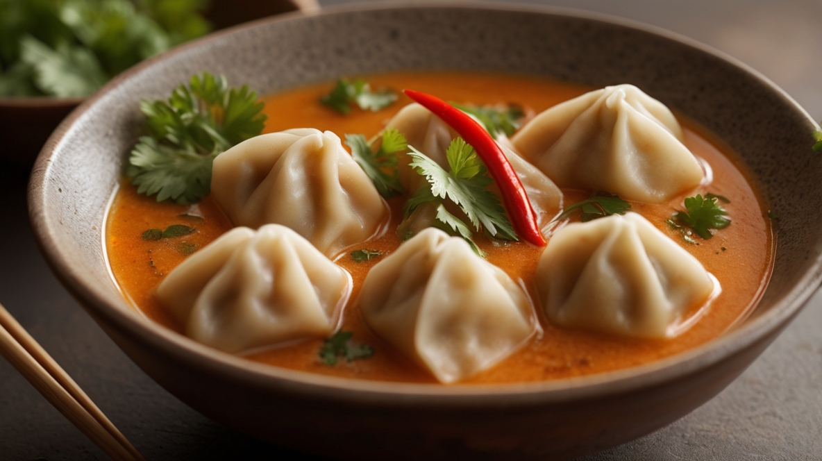 Easy Thai Red Curry Dumpling Soup