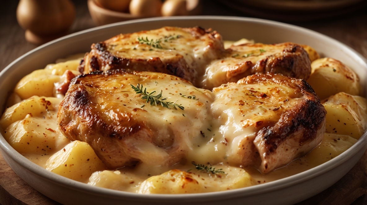 Pork Chop and Scalloped Potato Casserole