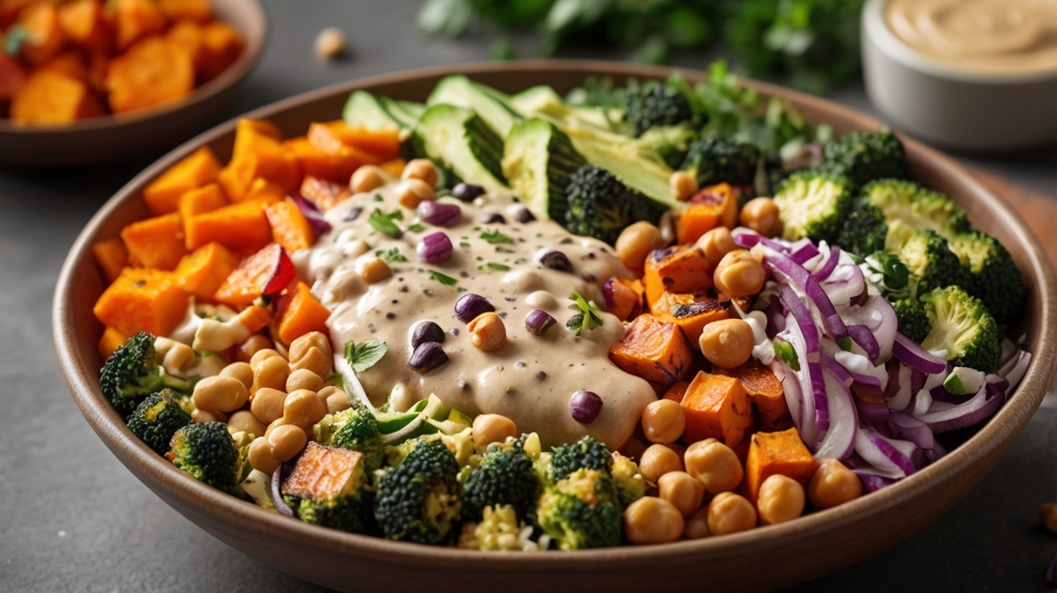 Easy Chickpea And Roasted Veggie Burrito Bowls