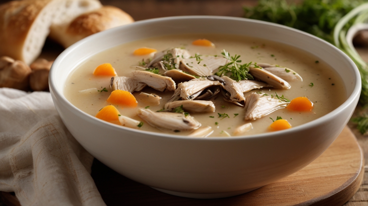 Easy Rotisserie Chicken and Mushroom Soup