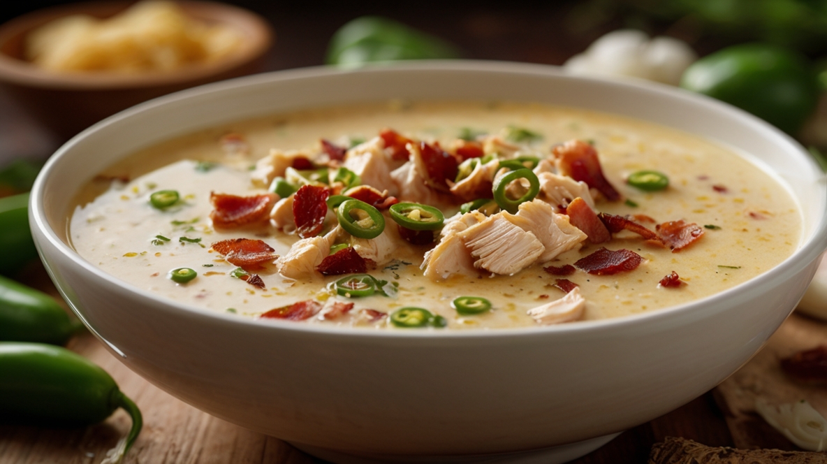 Spicy Jalapeño Popper Chicken Soup