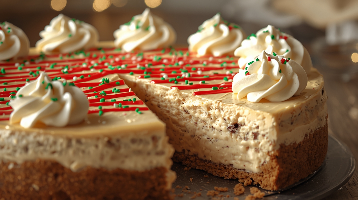 Festive Christmas Cookie Cheesecake