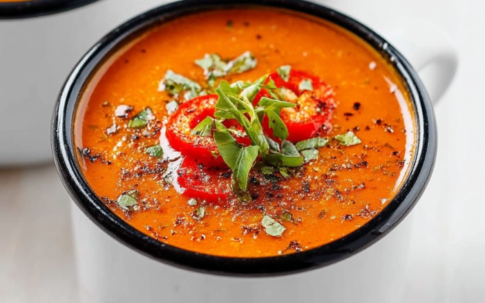 Easy Low Carb Red Pepper Soup