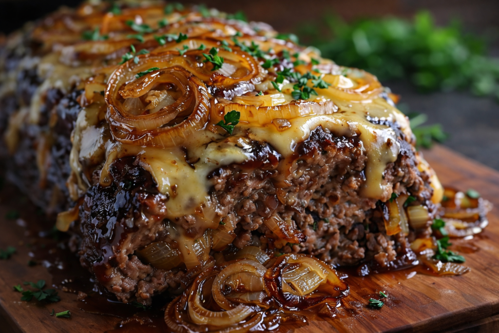 Slow Cooker French Onion Meatloaf
