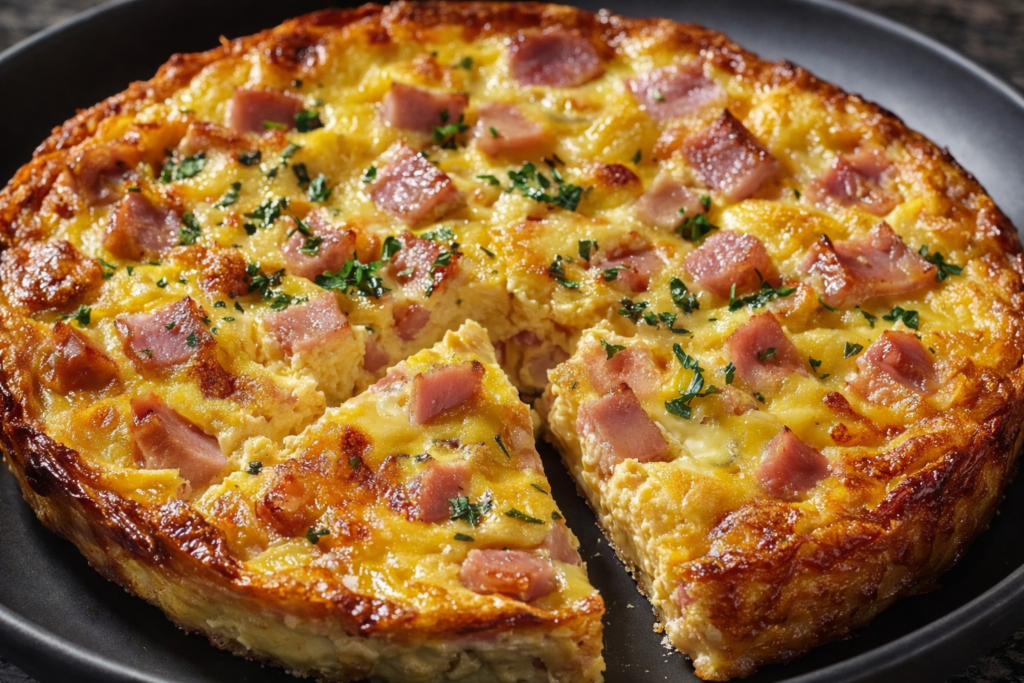 Ham and Cheese Crustless Quiche