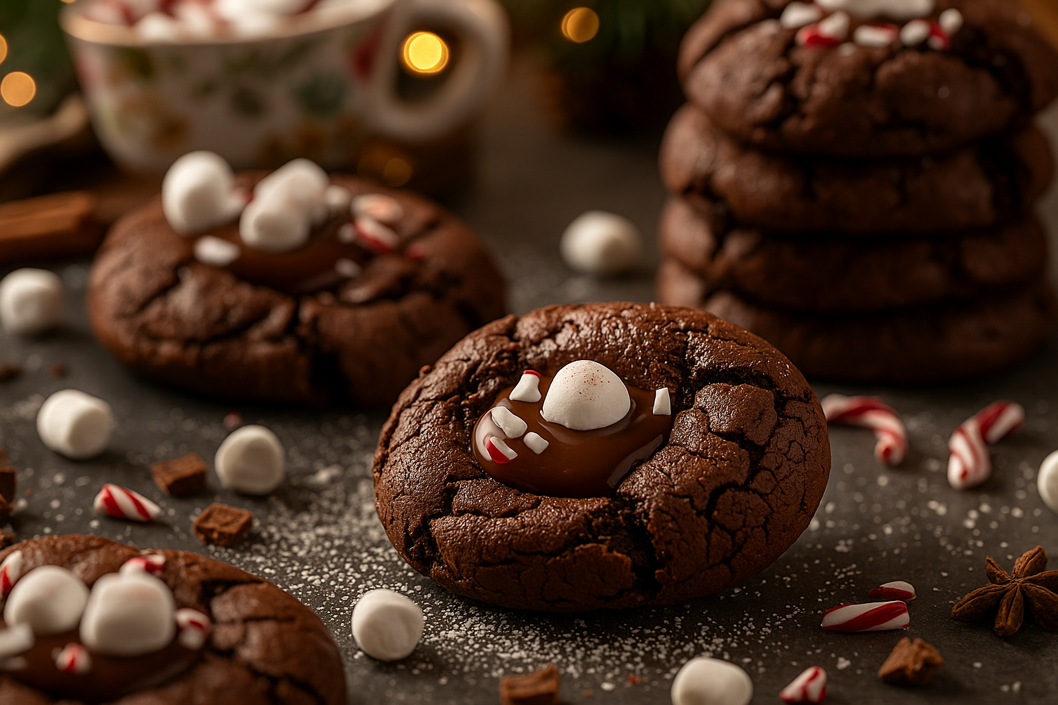COZY WINTER HOT CHOCOLATE COOKIES