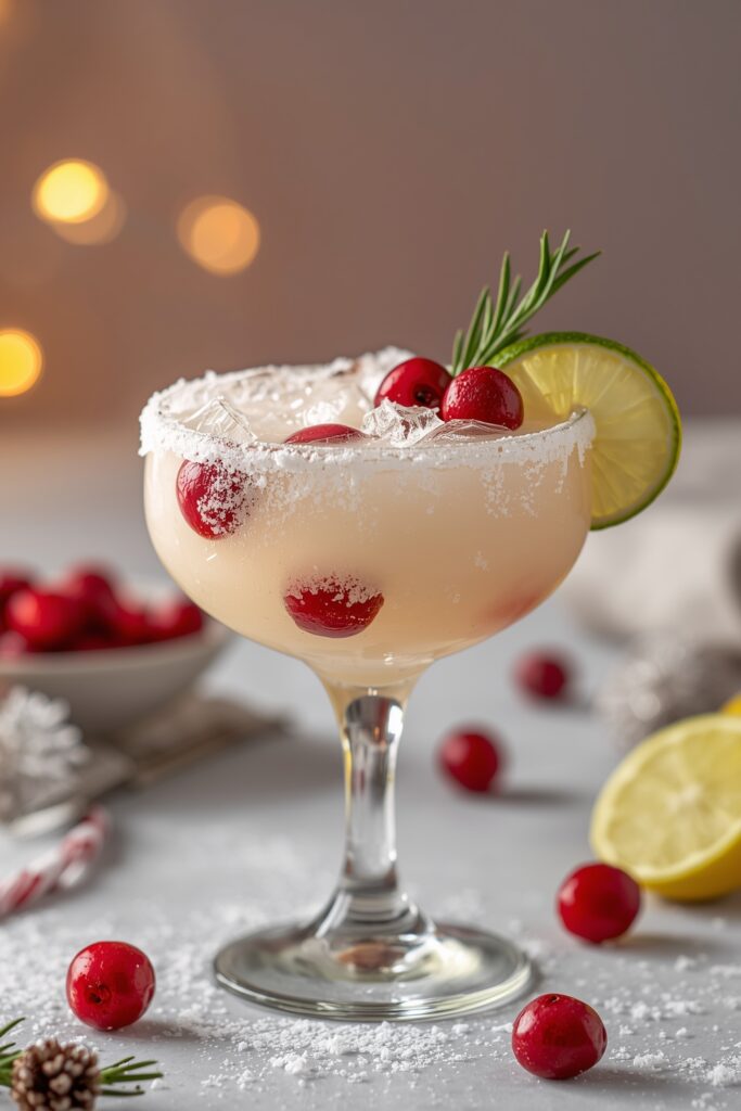 White Christmas Cranberry Margarita