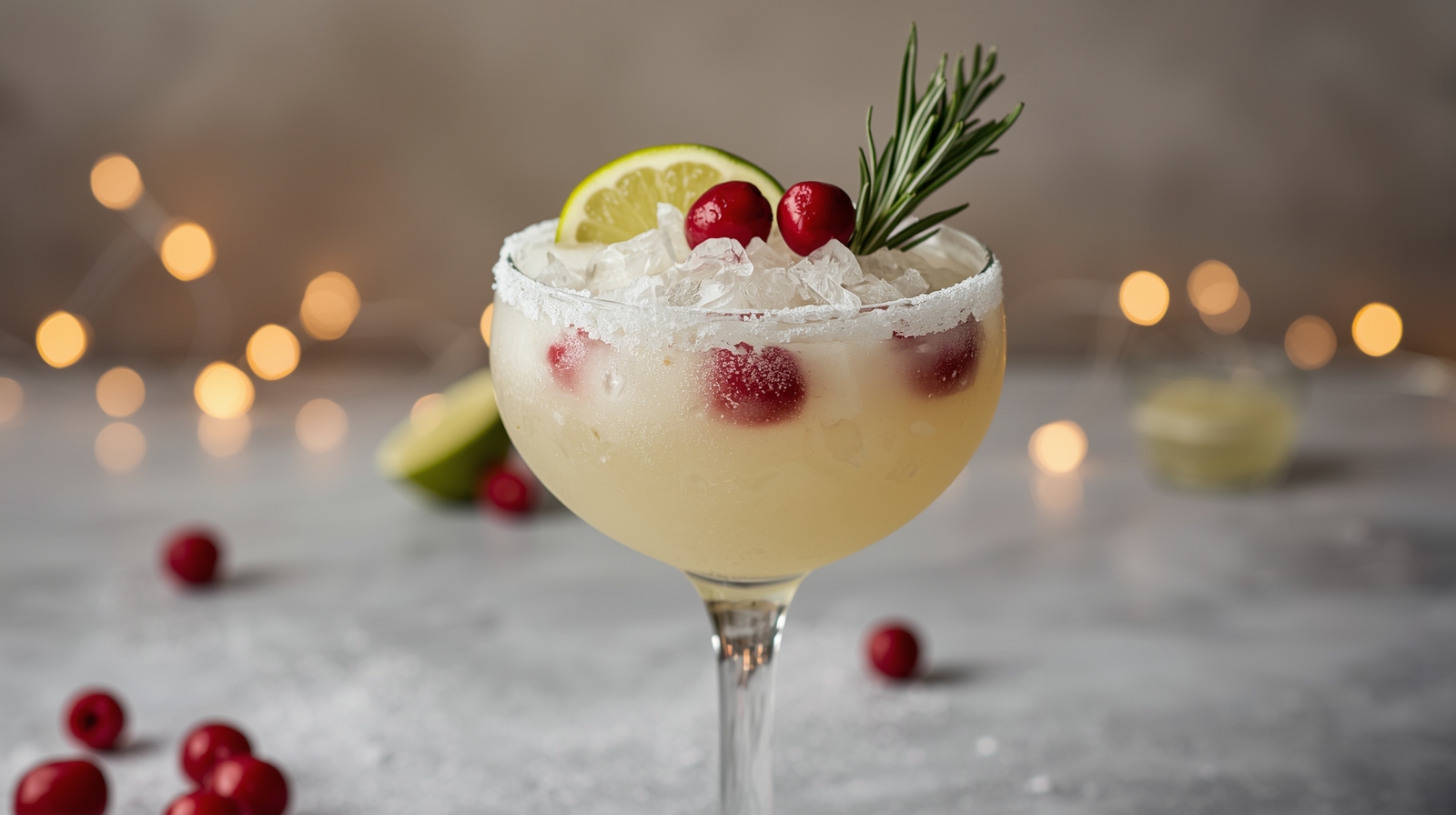 White Christmas Cranberry Margarita