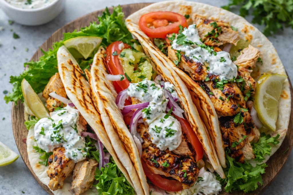 Greek Chicken Gyros