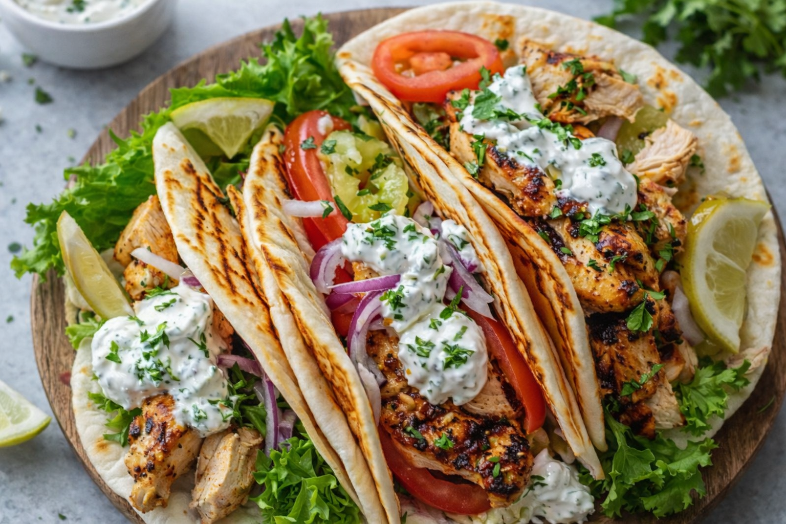 Greek Chicken Gyros