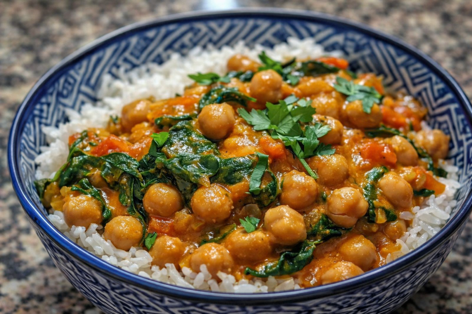 Chickpea and Spinach Curry