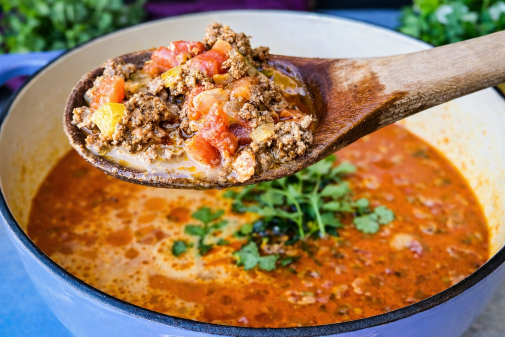 Easy Beefy Taco Soup